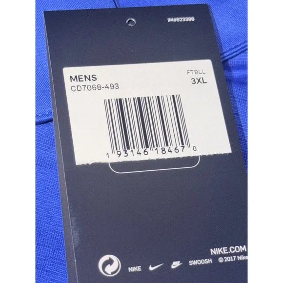 Nike Mens Dri-FIT Polo Shirt Blue Heather Short Sleeve Size 3XL NEW - Picture 4 of 8